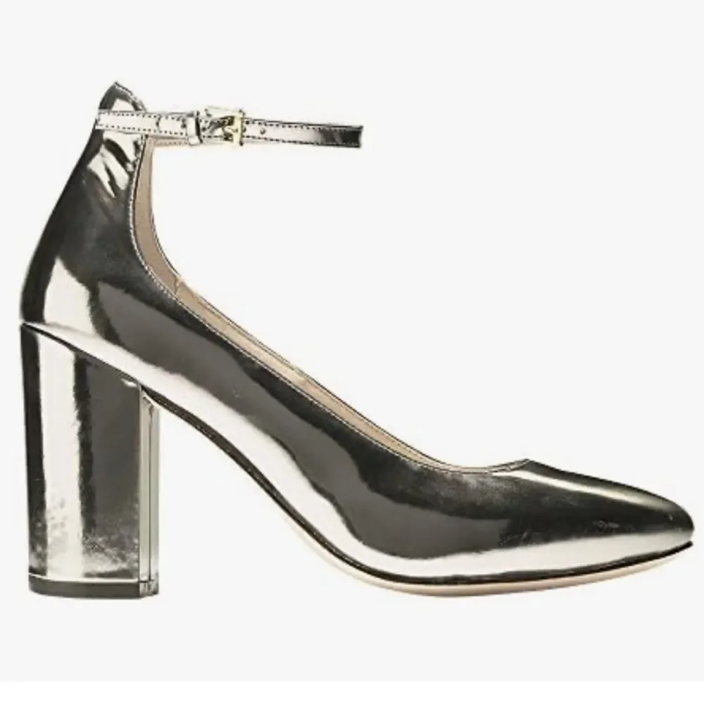 Cole Haan Women's Larue Grand Pump 85MM, Pewter Metallic, 10B US